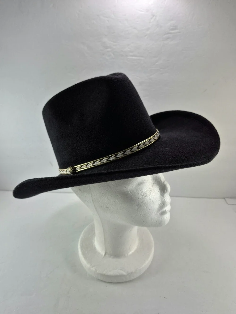 Summit Hat Co. 7X Wool Felt Black Western Cowboy Hat Size 6 5/8. Unisex Western
